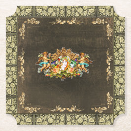 Porta-copo De Papel Colagem da safra Retro com rendas e flores