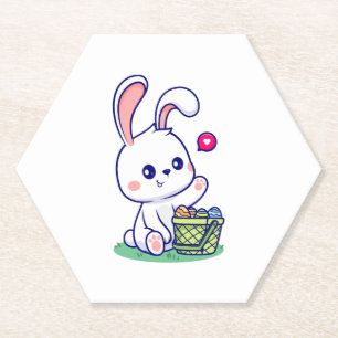 Porta-copo De Papel Coleção de coelhos felzs pascoa 3