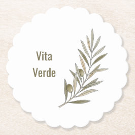 Porta-copo De Papel Coleção Vita Verde Branco