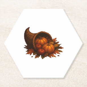Porta-copo De Papel Colheita de Cornucopia Brilho de Camisa-T Sobredim