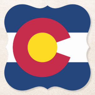 Porta-copo De Papel Colorado: A Bandeira do Estado Centenário dos EUA