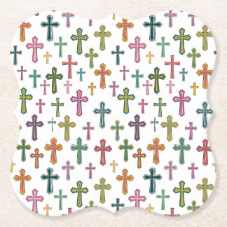 Porta-copo De Papel Colorful Easter cross patterned