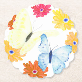 Porta-copo De Papel Colorful Spring Butterfly Garden Party
