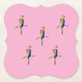 Porta-copo De Papel Colorir Porta copos de Papagaio