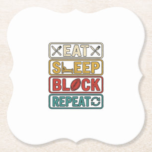 Porta-copo De Papel Comer Dormir Bloquear Repetir Camiseta Vintage de