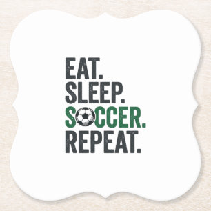 Porta-copo De Papel Comer Dormir Futebol Repetir Camisa Vintage Design