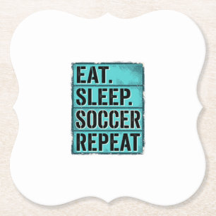 Porta-copo De Papel Comer Dormir Futebol Repetir Camiseta de Tipografi
