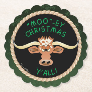 Porta-copo De Papel Comical Longhorn Steer