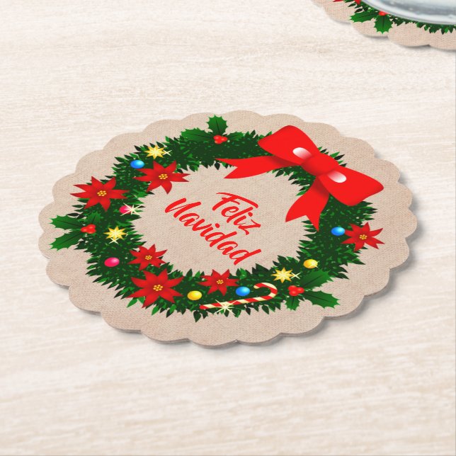 Porta-copo De Papel Conjunto de Arco de Feliz Navidad Feliz Natal (Angular)