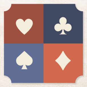 Porta-copo De Papel Conjunto de Cartas de Jogar Retro Moderno Poker & 