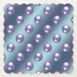 Porta-copo De Papel Conjunto de Portas copos de Pérolas Roxas Azul