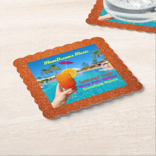 Porta-copo De Papel Conjunto de Verão Neon Sunshine
