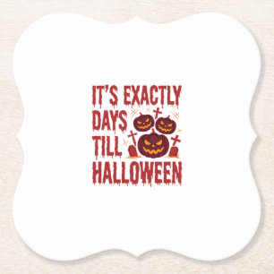 Porta-copo De Papel Contagem Regressiva de Halloween Abóboras Cemitéri