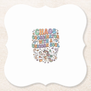 Porta-copo De Papel Coordenador de Caos Unicórnio com uma Alma de Kawa