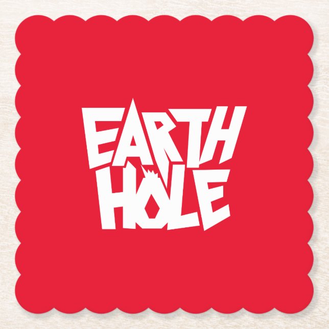 Porta-copo De Papel Copo de papel Earth Hole Vermelho (Frente)