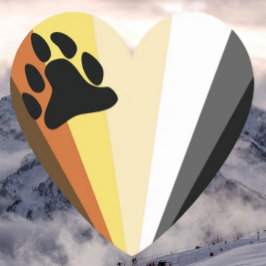Porta-copo De Papel Copo para Copos Bear Pride Heart Paper