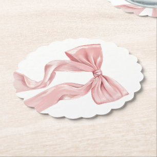 Porta-copo De Papel Coquete de Arco rosa elegante