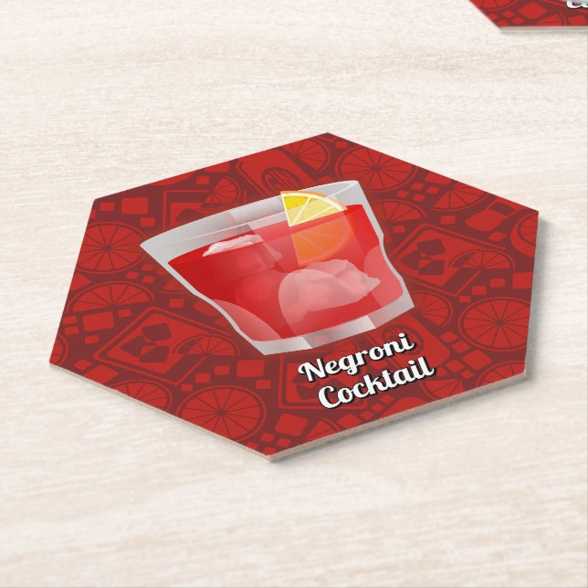 Porta-copo De Papel Coquetel Negroni (Angular)