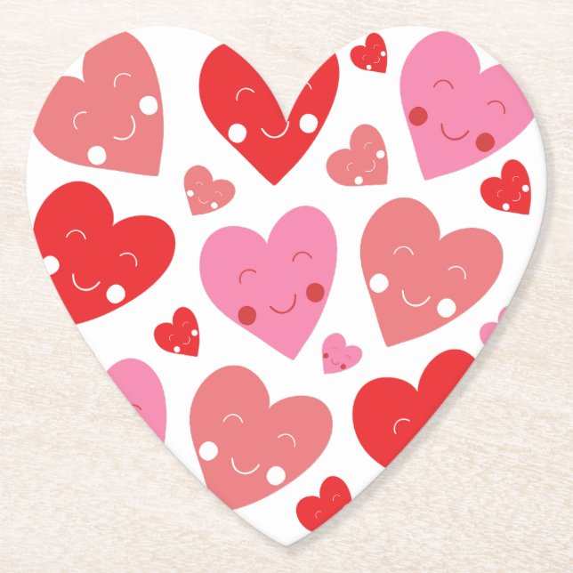 Porta-copo De Papel Coração de Amor (Frente)