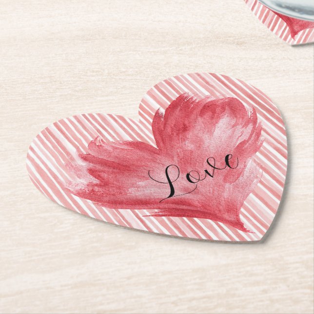 Porta-copo De Papel Coração Vermelho Chama Amor (Angular)