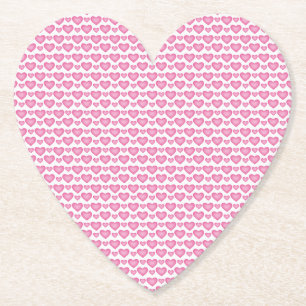 Porta-copo De Papel corações cor-de-rosa bonitinho forma de coraçã