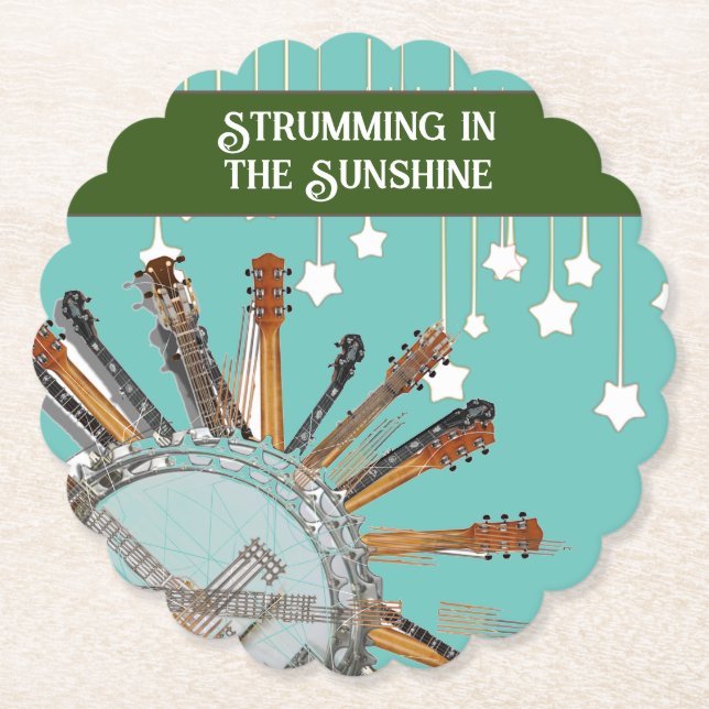 PORTA-COPO DE PAPEL CORDAS DE GUITAR NO SOL (Frente)