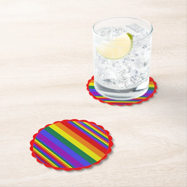Porta-copo De Papel Cores do Orgulho LGBT (Insitu)