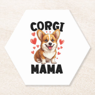 Porta-copo De Papel Corgi Mãe - Cute Corgi Mama