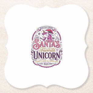 Porta-copo De Papel Coringa do Papai Noel Favorito do Unicórnio