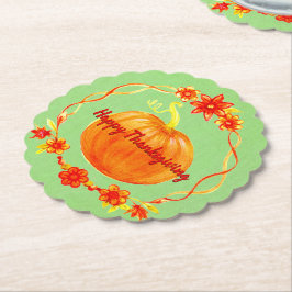 Porta-copo De Papel Correspondência com a Aquarela de Ação de Graças P