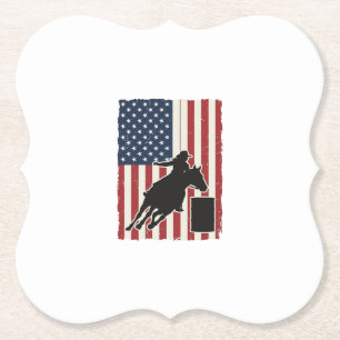Porta-copo De Papel Corrida de Barril Bandeira Americana Design Vetori