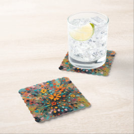 Porta-copo De Papel Corte de porta copos de flores silvestres, cor flo