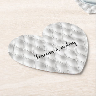 Porta-copo De Papel Couro branco romântico