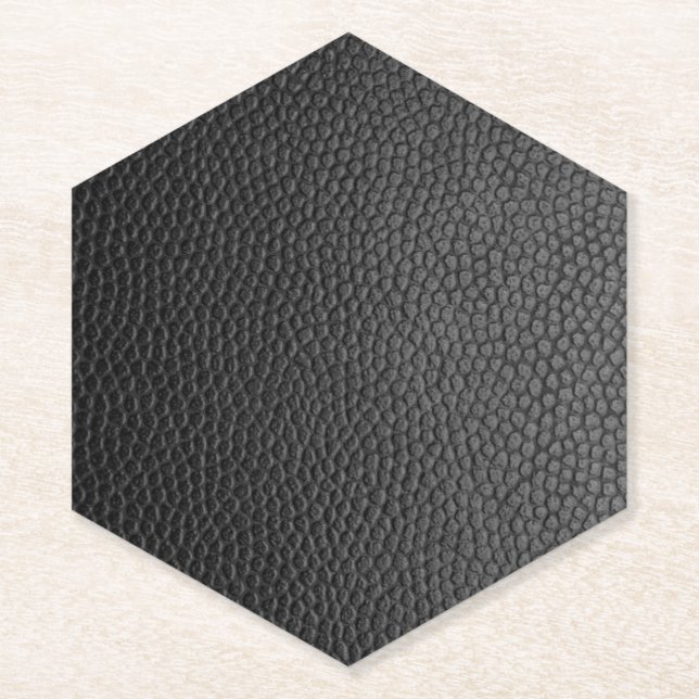 Porta-copo De Papel Couro de Cobra Preto (Frente)