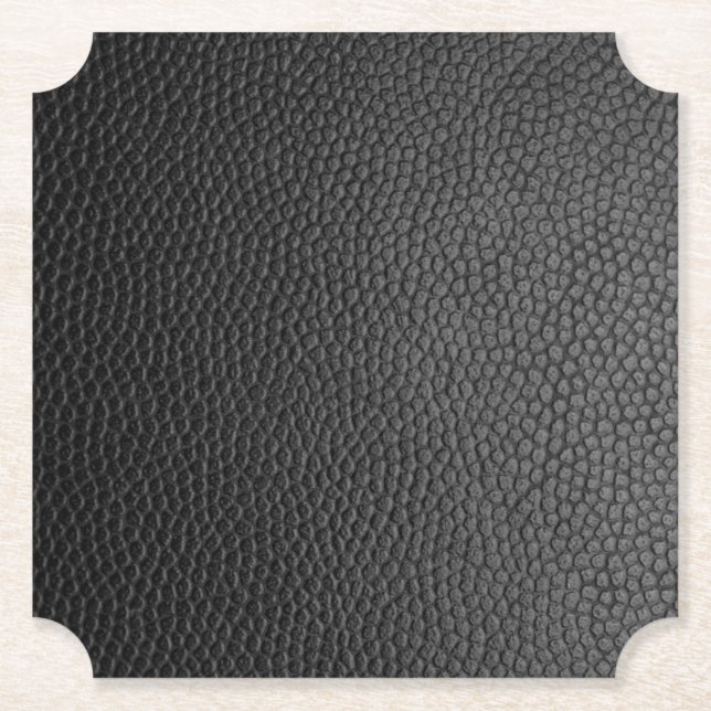 Porta-copo De Papel Couro de Cobra Preto (Frente)
