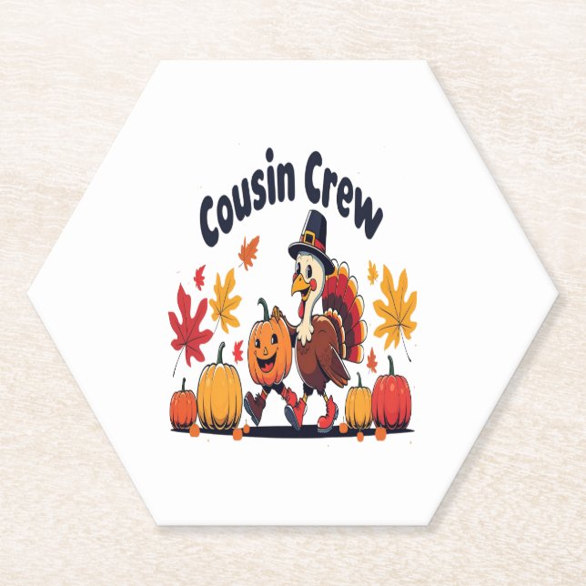 Porta-copo De Papel Cousin Crew Pumpkin (Frente)