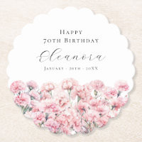Cravo Rosa para Aniversário de 70 anos Flor de Nas