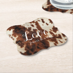 Porta-copo De Papel Cream Cowhide Castanho