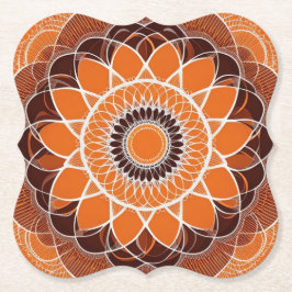 Porta-copo De Papel Creme Castanho Laranja