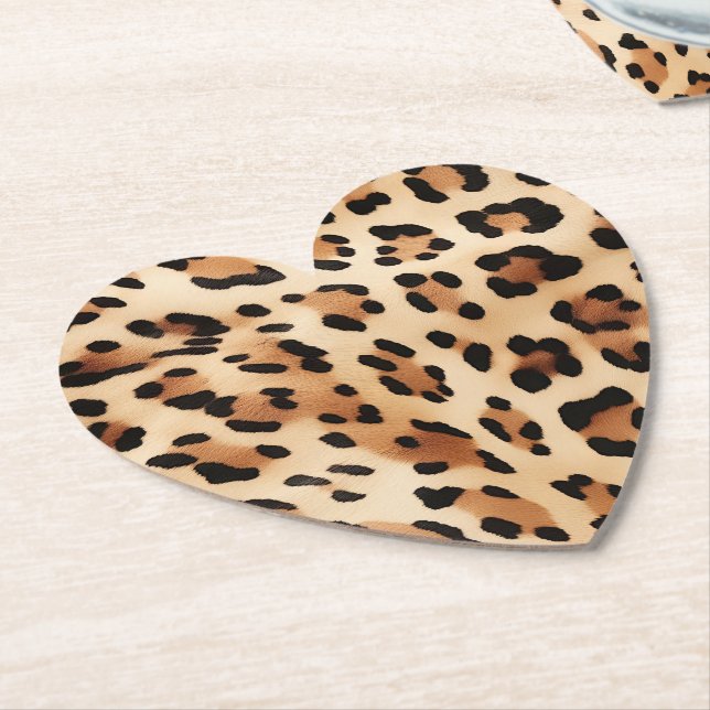 Porta-copo De Papel Creme Leopardo (Angular)