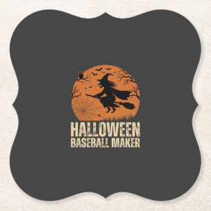 Porta-copo De Papel Criador de Basebol de Halloween Gráfico de Bruxa V