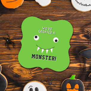 Porta-copo De Papel "Criamos um monstro" Chá de fraldas de Halloween