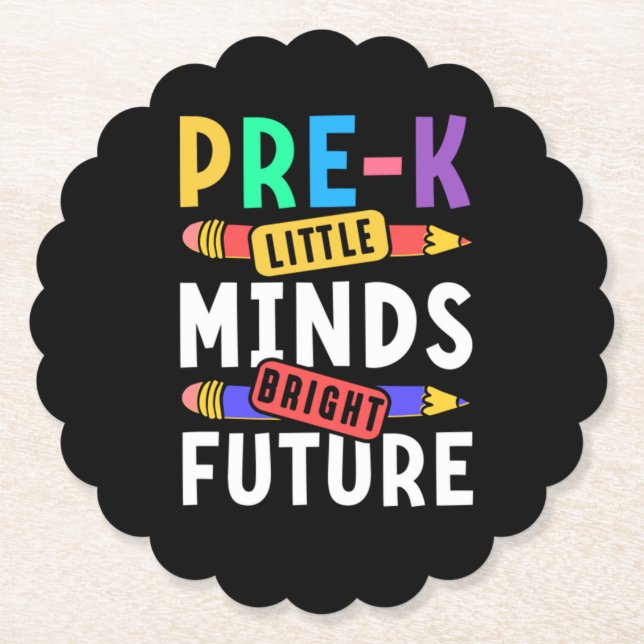 Porta-copo De Papel Crianças da pré-escola de volta à escola pequenas  (Frente)