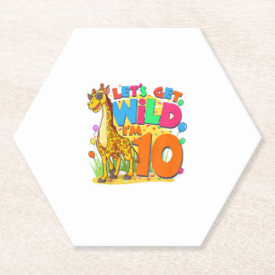 Porta-copo De Papel Crianças Girafa Festa de aniversário de 10 anos Me