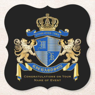 Porta-copo De Papel Crie seu próprio Casaco de armas emblema de leão