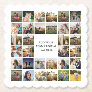 Porta-copo De Papel Crie sua própria colagem de fotos personalizada