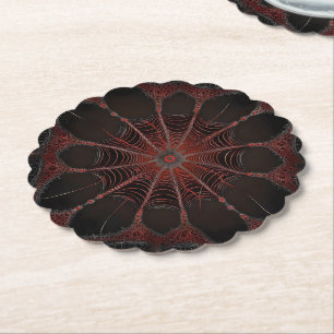 Porta-copo De Papel Crimson Web: Dança Fractal com a aranha Redback