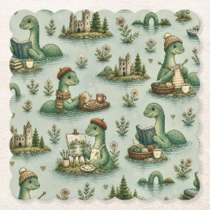 Porta-copo De Papel Criptídeos Aconchegantes Nessie Monstro do Lago Ne
