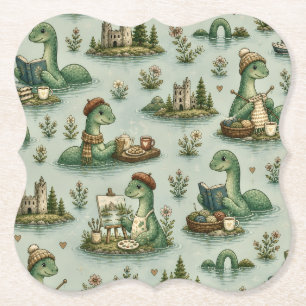 Porta-copo De Papel Criptídeos Aconchegantes Nessie Monstro do Lago Ne