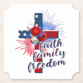 Porta-copo De Papel Cruz de Bandeira Americana